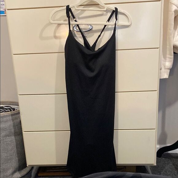 VOGO Black Strappy Exercise Dress/Shorts One Piece Size Large - Picture 1 of 9